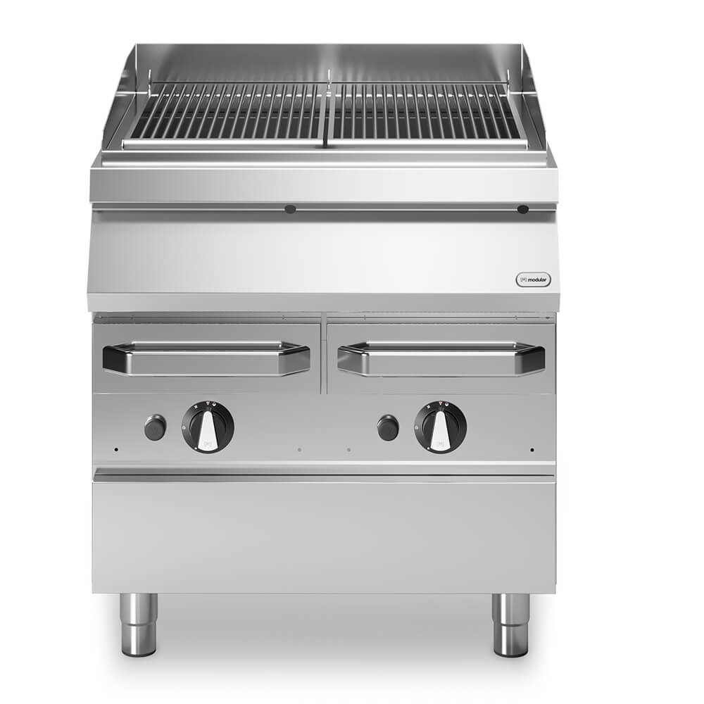 Γκριλιέρα αερίου νερού 2 ζώνες ανοξείδωτη 22kW επιτραπ. R90/80AGGI ROC900