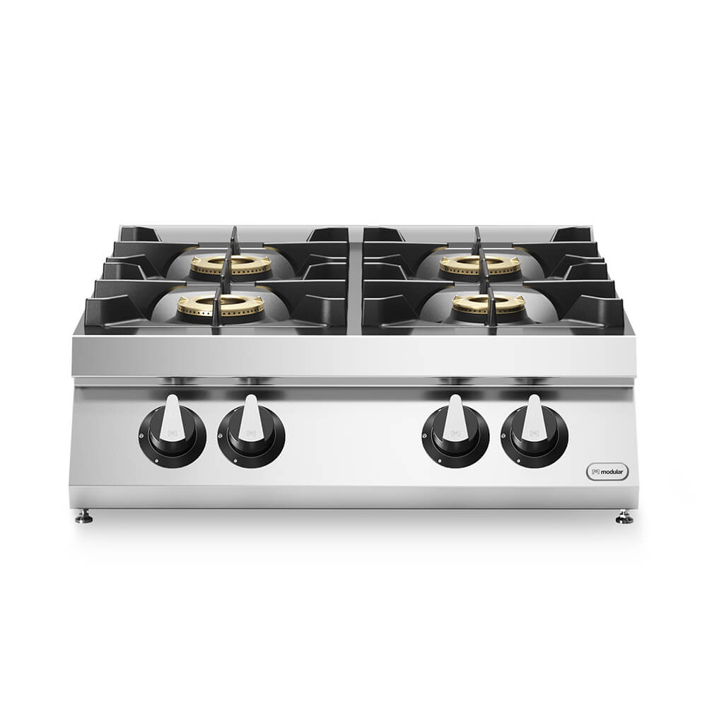 Κουζίνα αερίου 4 φλόγ. (1x6kW+3x10kW) επιτραπ. R90/80PCG/T ROC900