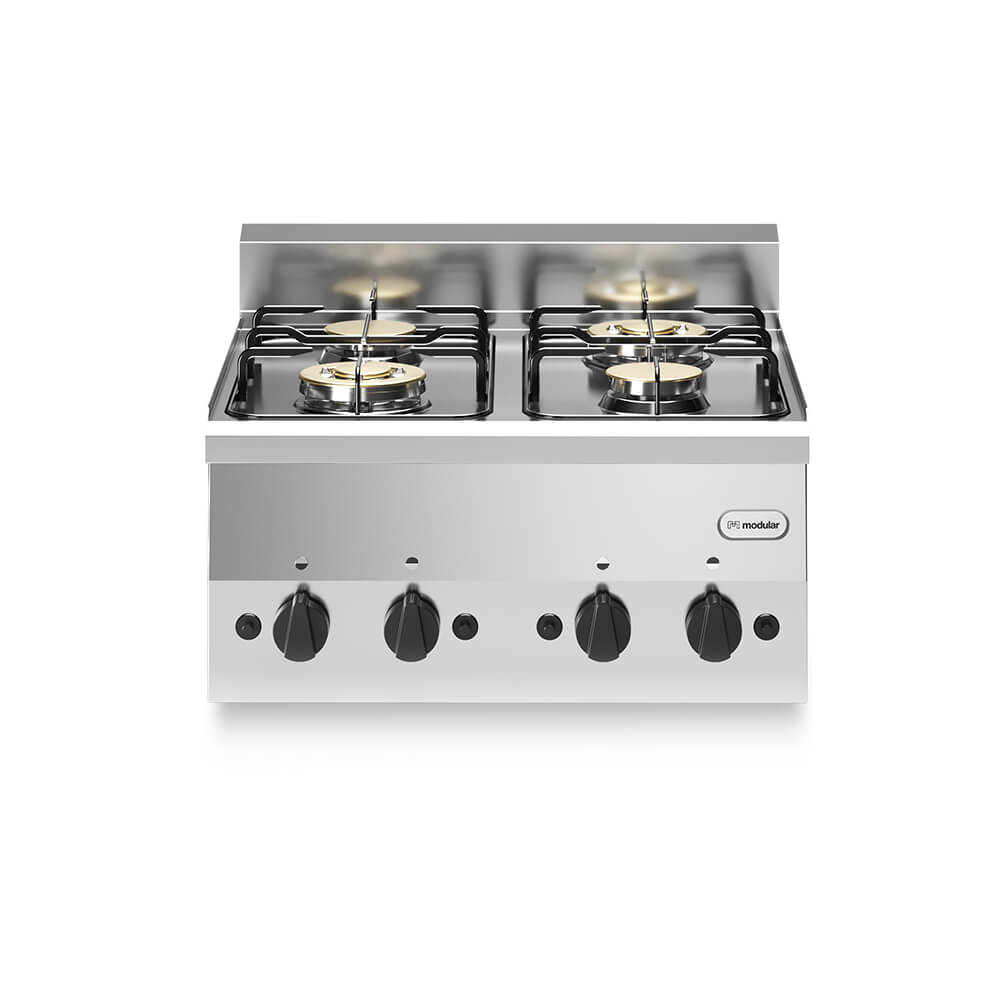 Κουζίνα αερίου 4 φλόγ. (2x3,3kW+2x3,6kW) επιτραπ. F60/60PCG/T FUN600