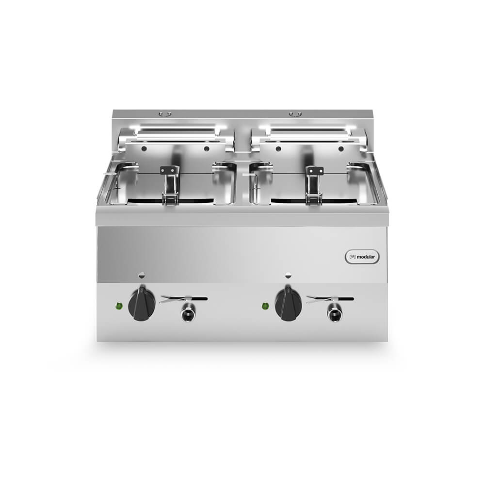 Φριτέζα ηλεκτ. 2x10L eco 15kW ανατρεπ. αντιστ. επιτραπ. F60/60FRESE/2V10/T FUN600