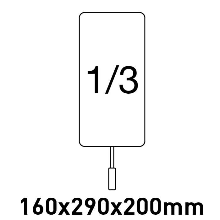Καλάθι 1/3 καθέτο (160x290x200mm) βραστήρα ζυμαρικών ROC700/ROC900 MO01991001003
