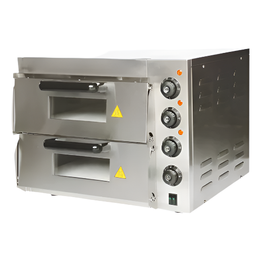 KARAMCO Φούρνος πίτσας διπλός ηλεκτρικός με πυρότουβλα HEP-2ST/EP-2ST