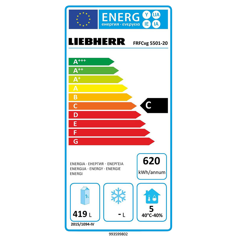 LIEBHERR FRFCvg 5501 ψυγείο με ψύξη ανακυκλούμενου αέρα