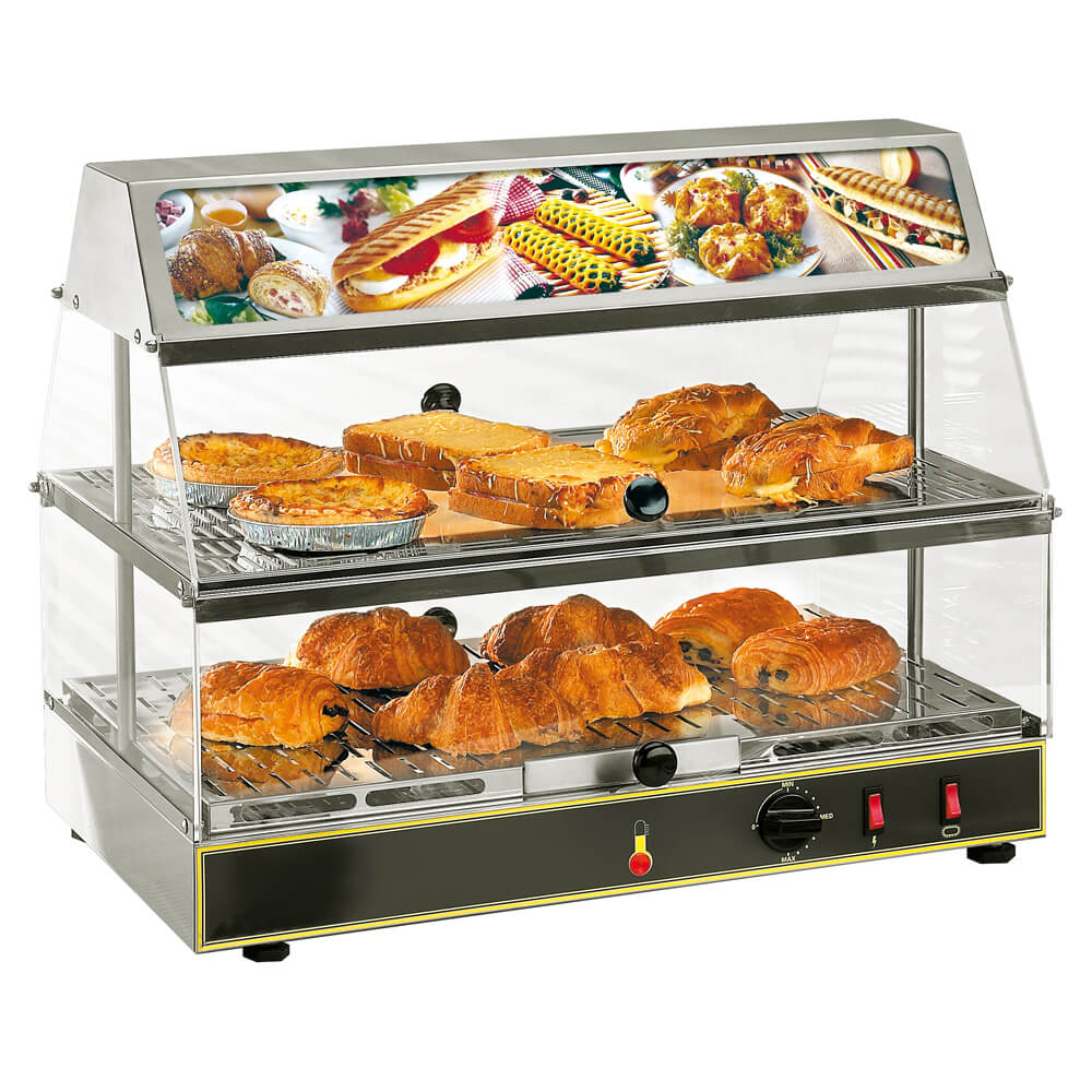 Βιτρίνα θερμαινόμενη ROLLER GRILL WDL200 με φωτισμό