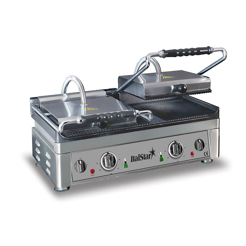 Τοστιέρα διπλή άνω κάτω ραβδωτή ItalStar ITAL0003