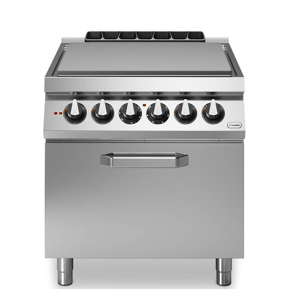 Solid top ηλεκτρ. 13,6kW (4x3,4kW) με ηλεκ. φούρνο convection 2/1 6kW R90/80TPFEV ROC900