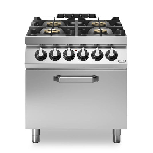 Κουζίνα αερίου 4 φλόγ. (1x6kW+3x10kW) με ηλεκ. φούρνο CONVECTION 2/1 6kW R90/80CFGEV ROC900