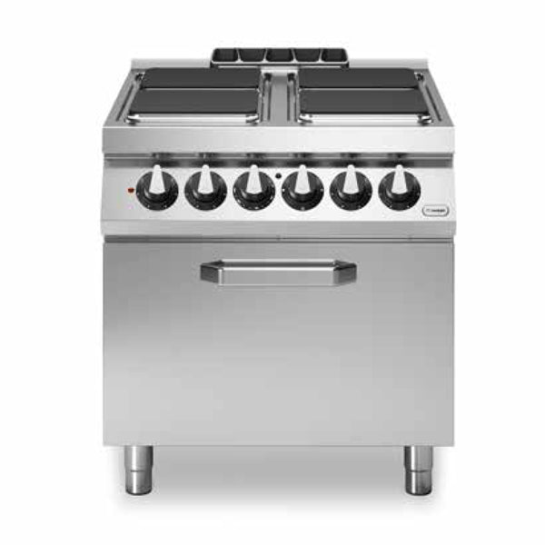 Κουζίνα ηλεκτρική 4 τετραγ. εστίες (4x4kW) με ηλεκ. φούρνο convection 2/1 6kW R90/80CFEQV ROC900