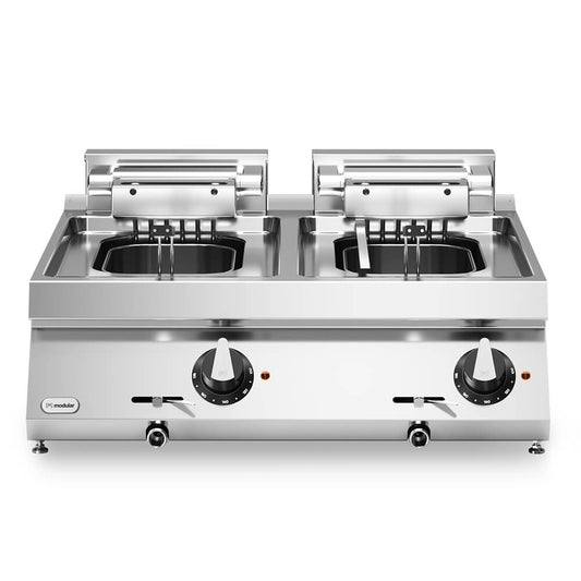 Φριτέζα ηλεκτ. 2x10L 18kW ανατρεπ. αντιστ. επιτραπ. R70/80FRES/2V10/T ROC700