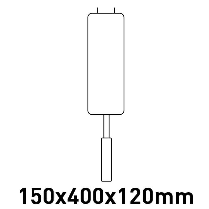 Καλάθι 1/2 διάσταση 150x400x120mm για ηλ. φριτ. 21L & φριτ αερίου 22L με σωλην. καυστ. ROC900-ROC1100