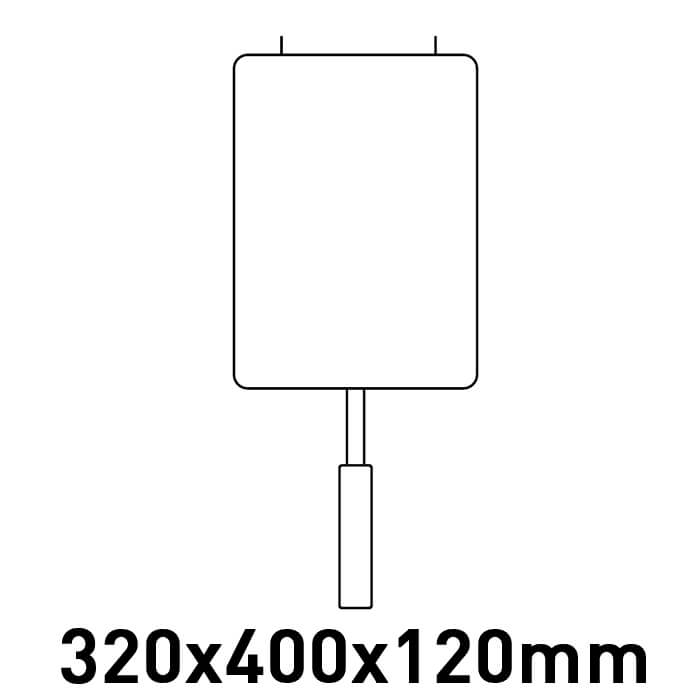 Καλάθι full size διάσταση 320x400x120mm για ηλ. φριτ. 21L & φριτ αερίου 22L με σωλην. καυστ. ROC900-ROC1100