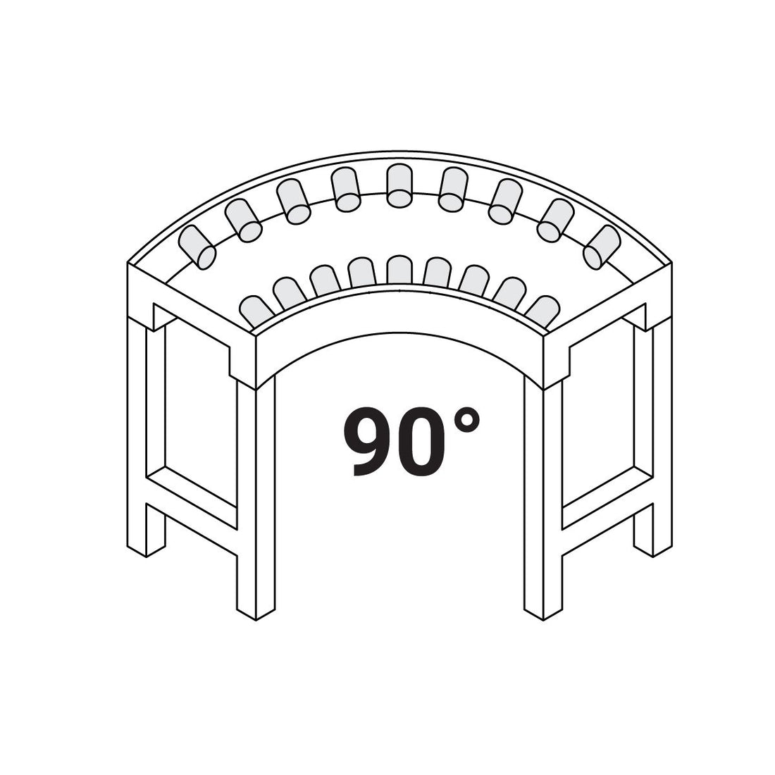 SILANOS ραουλιέρα γωνιακή 90° πλυντηρίου 1300 mm 509515