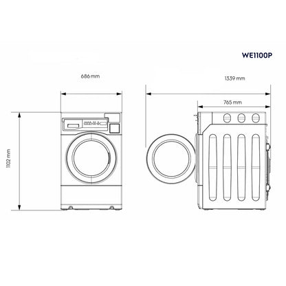 ELECTROLUX πλυντήριο ρούχων 12kg myPRO XL WE 1100P
