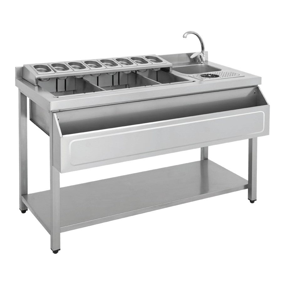 BAMBAS FROST Barstation BRST Επαγγελματικός Σταθμός Μπαρ Inox