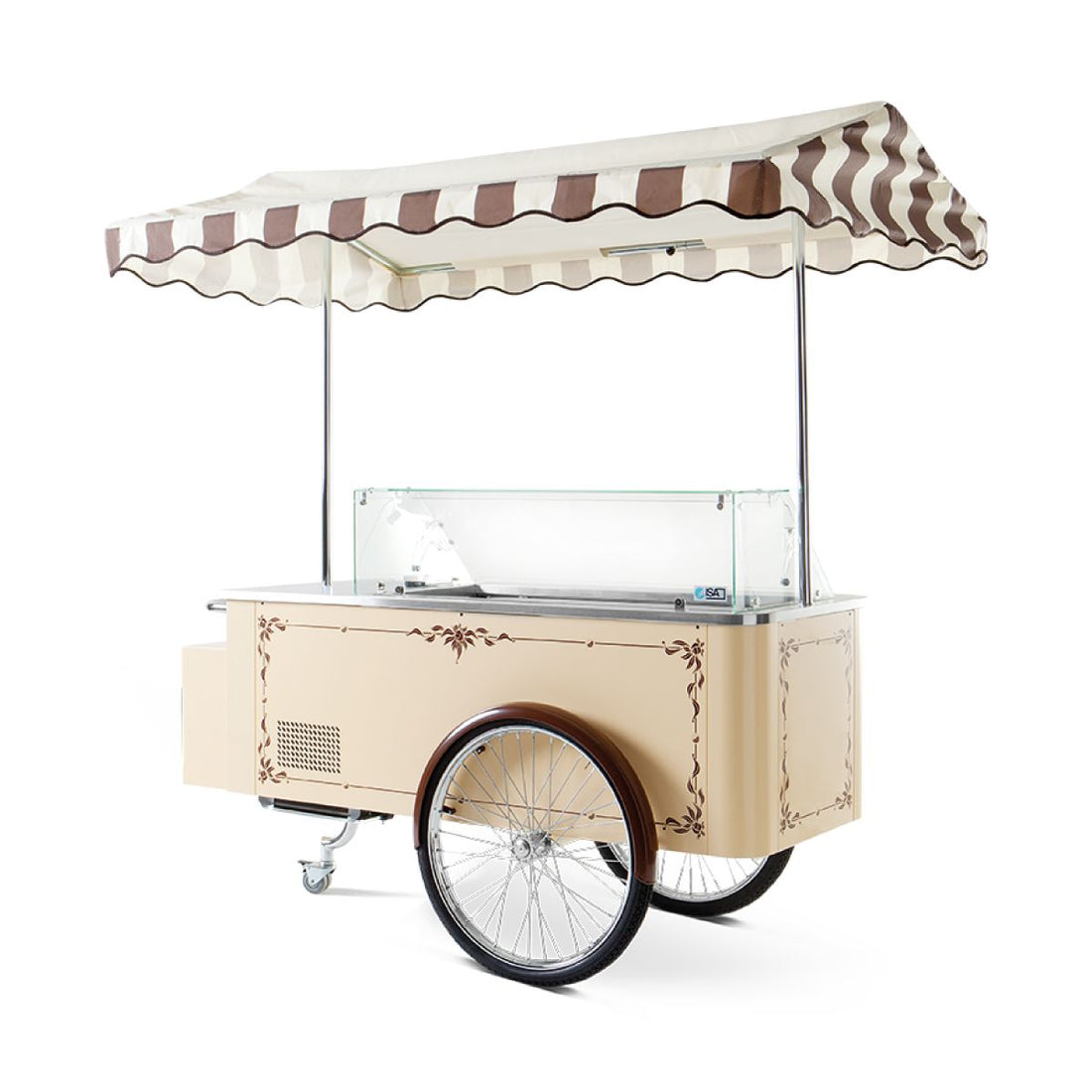 ISA βιτρίνα παγωτού τροχήλατη 6+6 γεύσεων CARRETINO CLASSIC