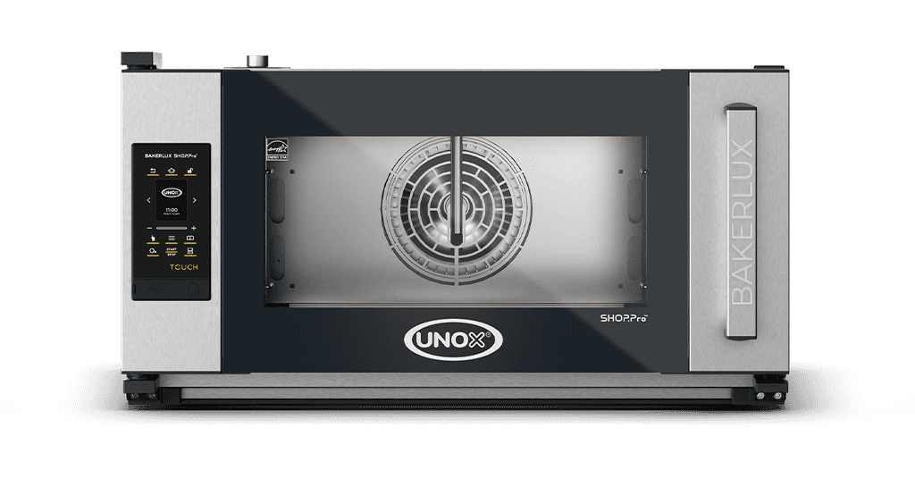 UNOX φούρνος κυκλοθερμικός με υγρασία 3 ταψιά 600x400 BAKERLUX SHOP.Pro TOUCH XEFR-03EU-ETRV-MT – πόρτα χειροκίνητη, χωρίς αντλία