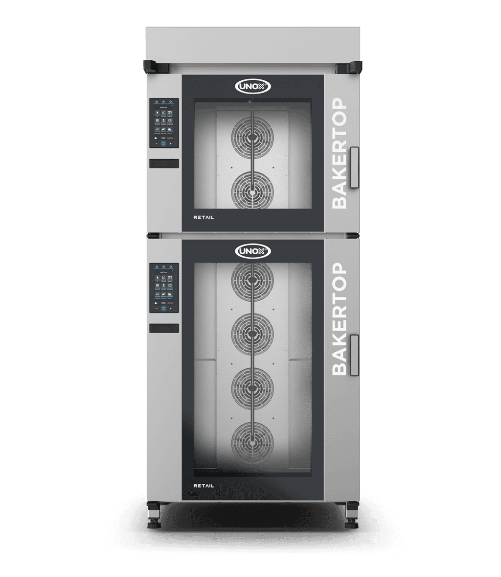 UNOX φούρνος αρτοποιίας ηλεκτρικός 18GN 600X400 BAKERTOP RETAIL XETC-18EU-YPRMA – ενσωματωμένος απορροφητήρας χωρίς νερό