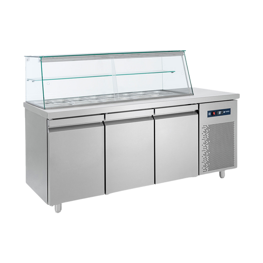 BAMBAS FROST βιτρίνα σαλάτων με 12 λεκανάκια GN 1/4 SM 185