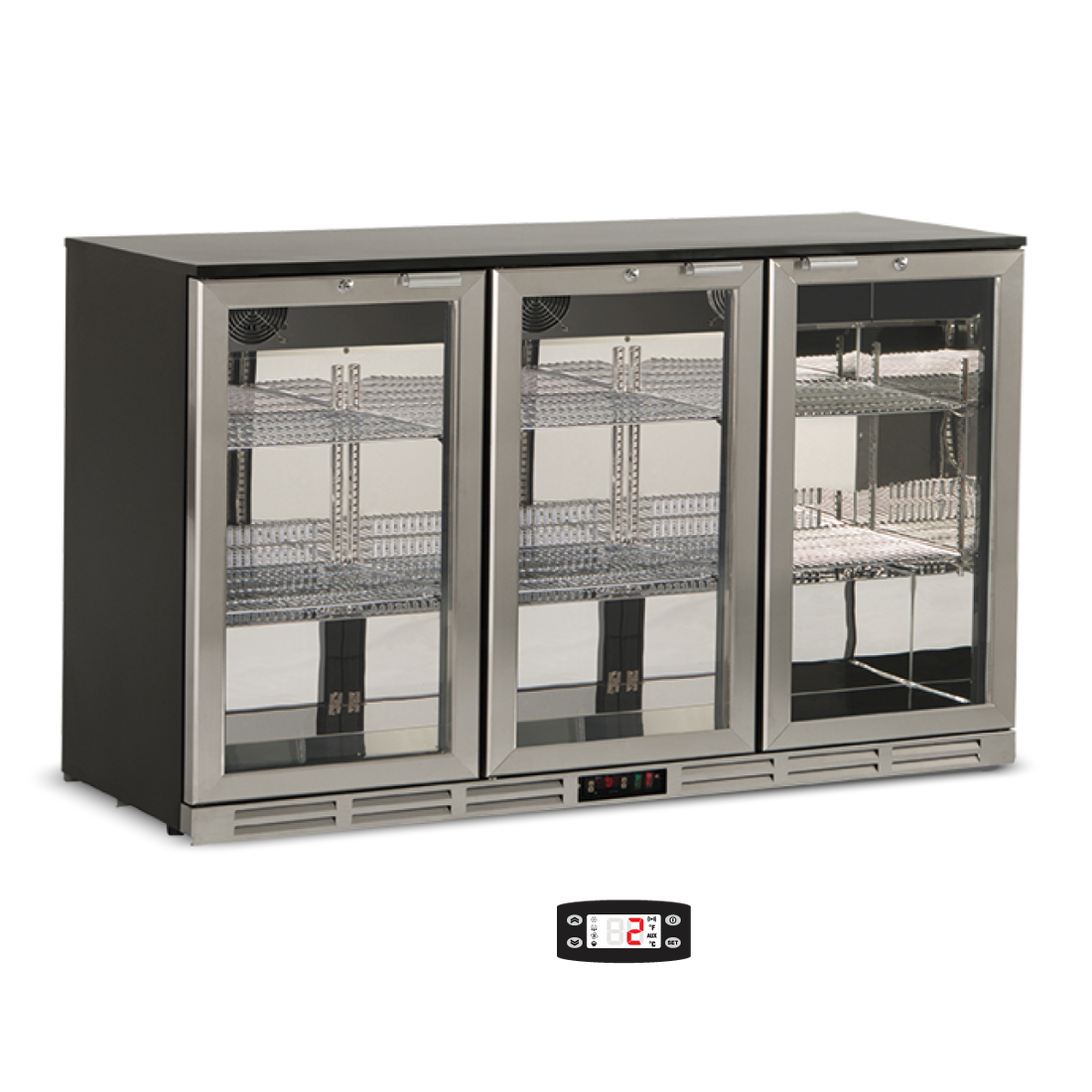 KLIMAITALIA ψυγείο back bar inox τρίπορτο 315 L S 285 XH