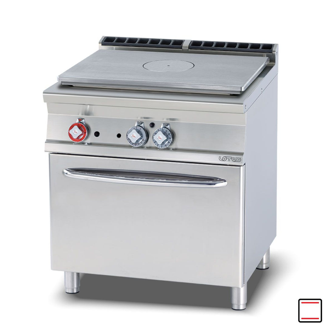 LOTUS κουζίνα αερίου hot top με φούρνο αερίου 80 cm TPF-78G