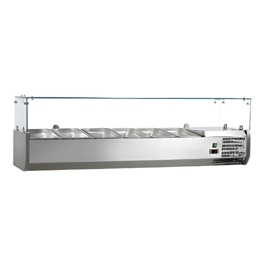 KARAMCO Βιτρίνα σαλατών 150x33,5x43,5cm VETRO2