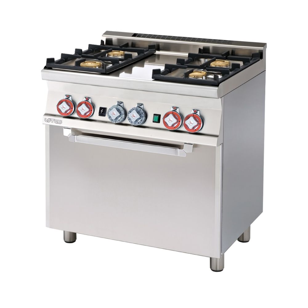LOTUS κουζίνα αερίου 4 εστιών με φούρνο αερίου & grill CF4-68G