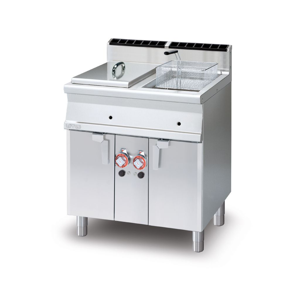 LOTUS φριτέζα αερίου επιδαπέδια διπλή 18+18 L F2/18-78G