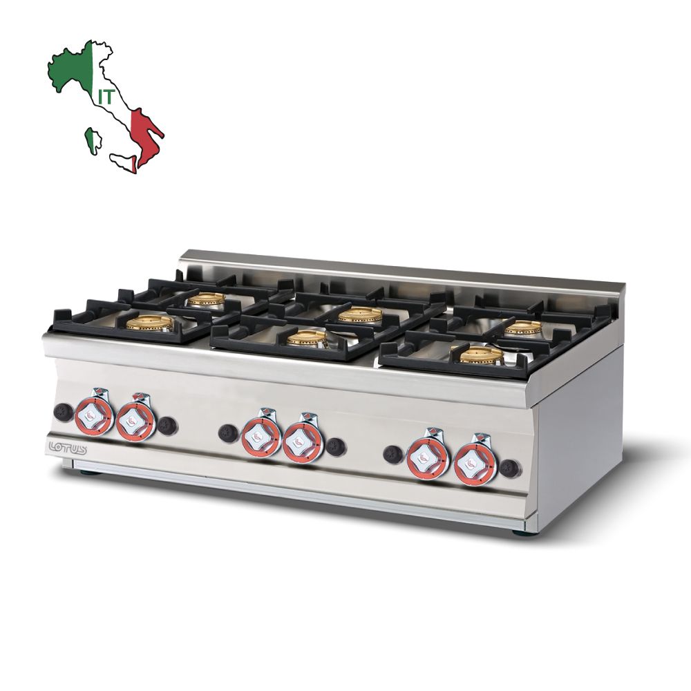 LOTUS εστία αερίου επιτραπέζια εξαπλή 100 cm PCT-610G