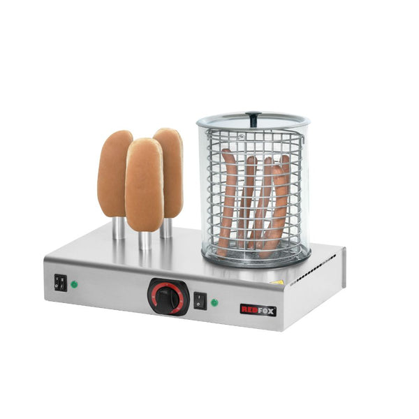 REDFOX μηχανή hot dog με δοχείο και 3 υποδοχές ψωμιού HD 03 N/K