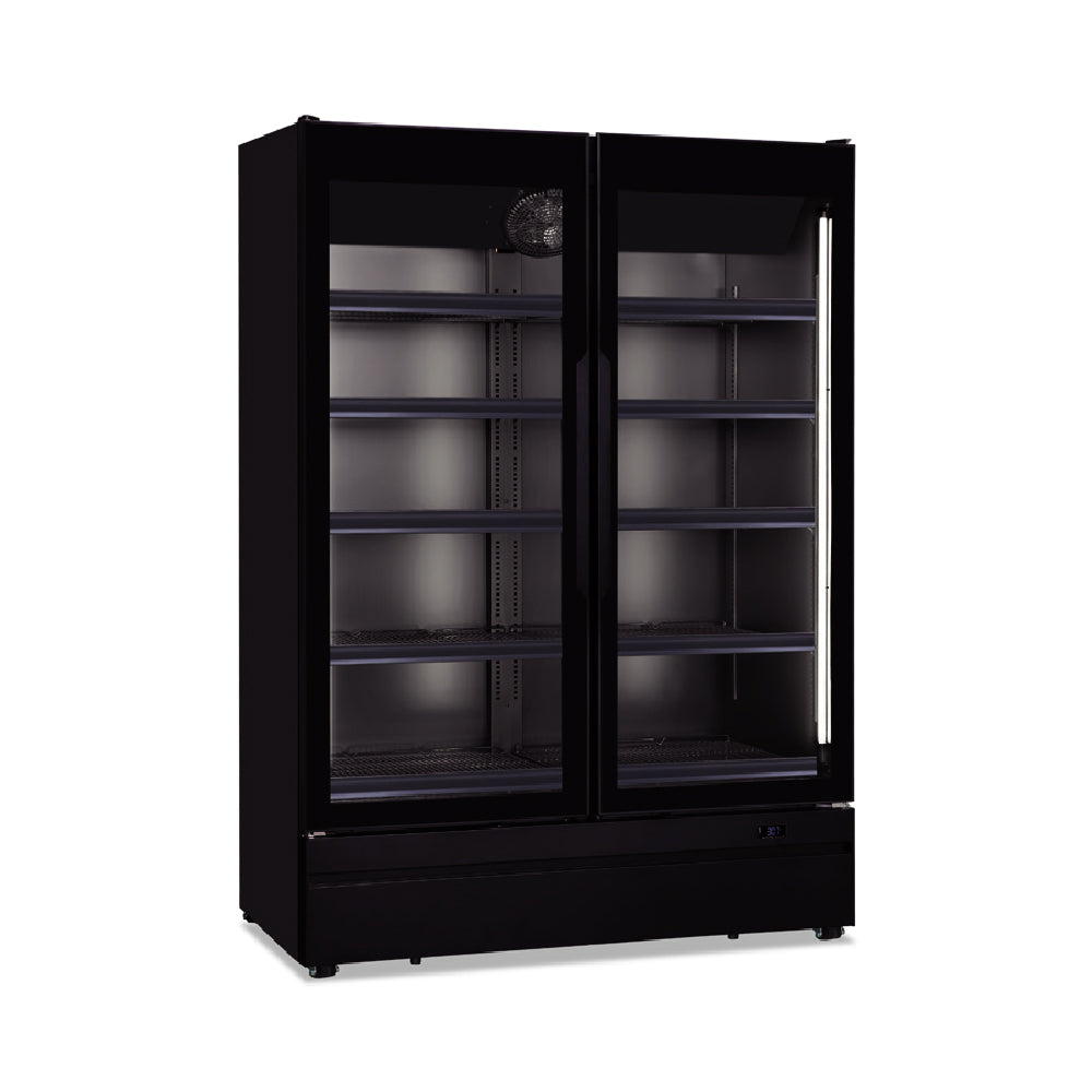 KLIMAITALIA ψυγείο βιτρίνα αναψυκτικών δίπορτη 988 L ROMA 124 TN BLACK