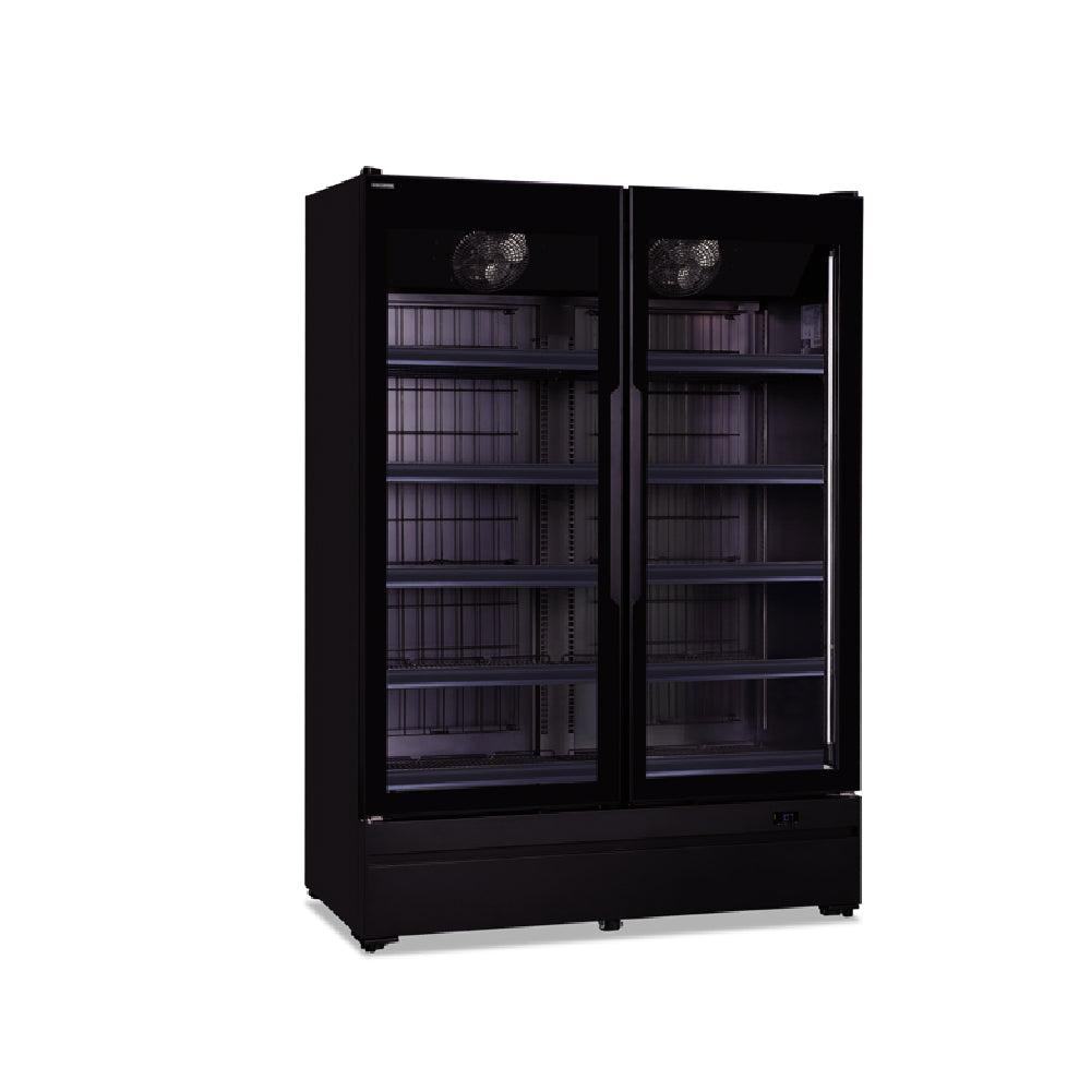 KLIMAITALIA βιτρίνα κατάψυξης δίπορτη μαύρη 910 L ROMA 137 BT BLACK