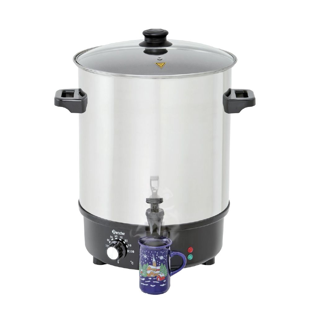 BARTSCHER βραστήρας κρασιού inox 30 L με γυάλινο καπάκι 200057