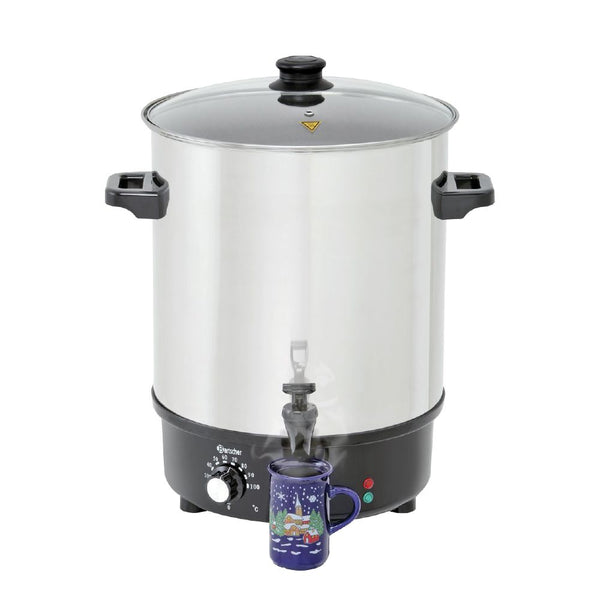 BARTSCHER βραστήρας κρασιού inox 30 L με γυάλινο καπάκι 200057