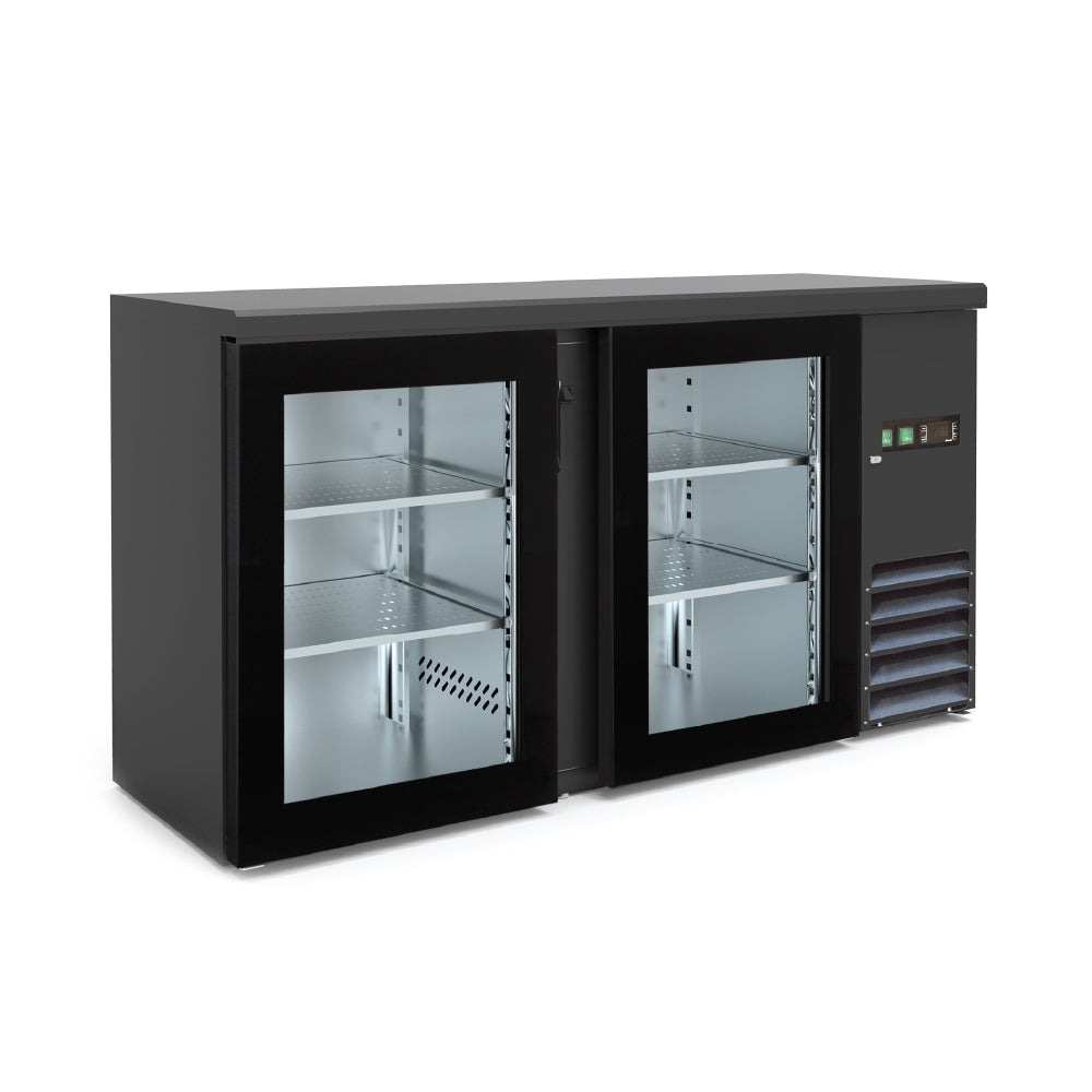 KLIMAITALIA ψυγείο back bar με 2 γυάλινες πόρτες 350 L BB 200 GD