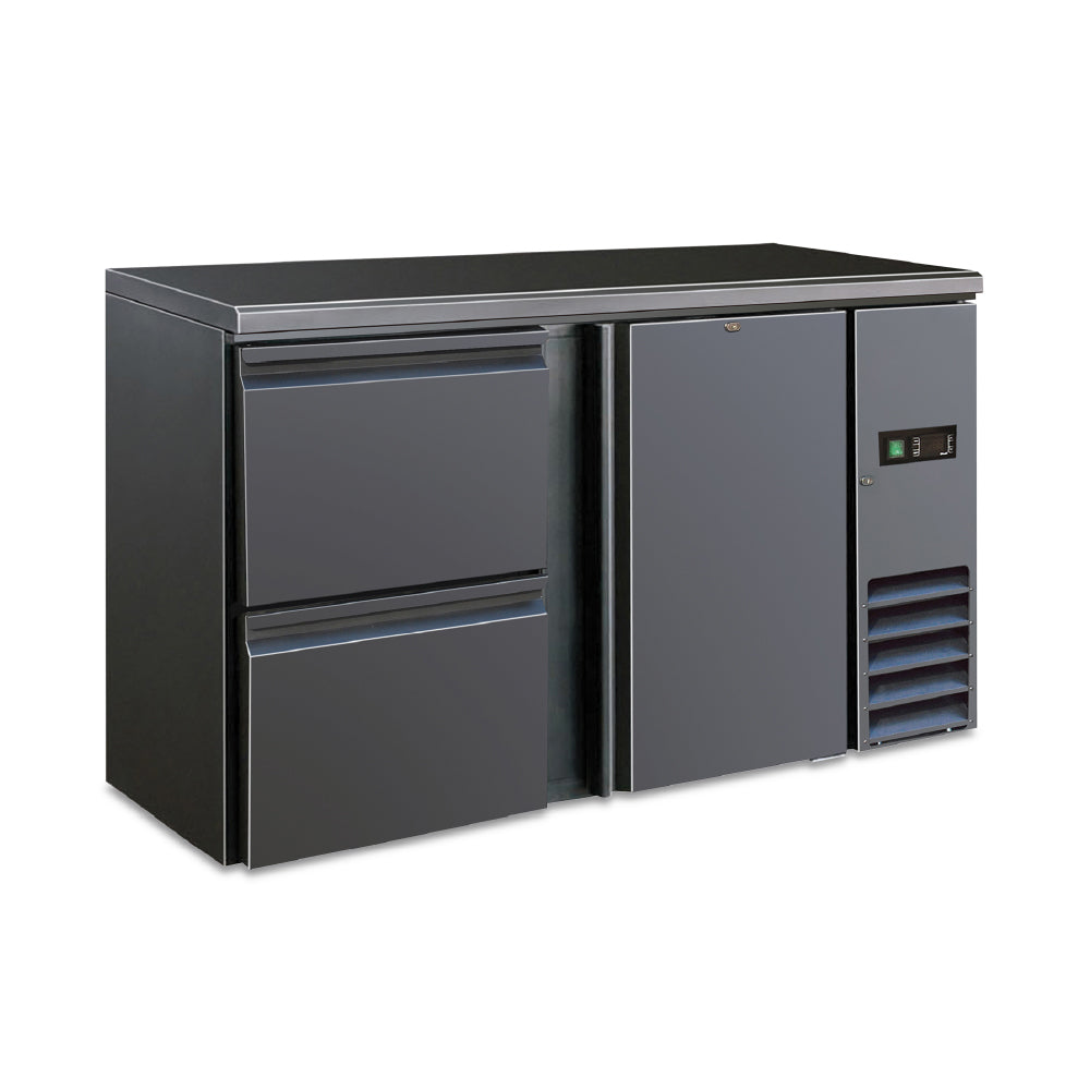 KLIMAITALIA ψυγείο back bar τυφλό με 2 συρτάρια 350 L BB 221 SD