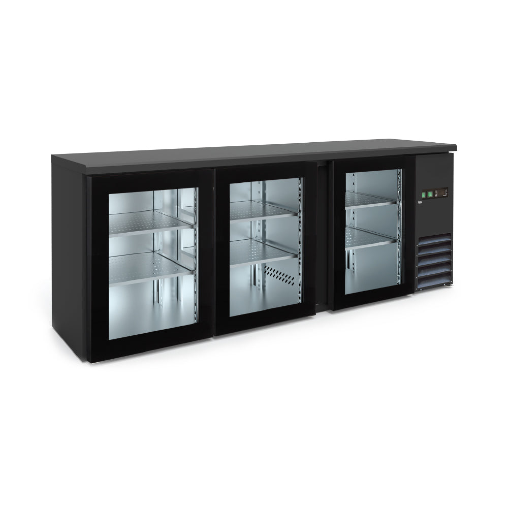 KLIMAITALIA ψυγείο back bar με 3 γυάλινες πόρτες 537 L BB 300 GD