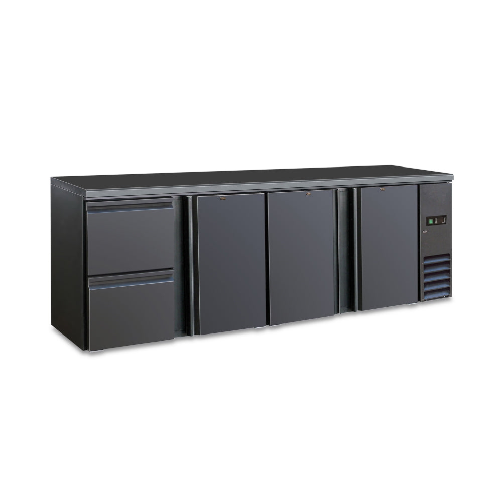KLIMAITALIA ψυγείο back bar τυφλό με 3 πόρτες & 2 συρτάρια 698 L BB 423 SD