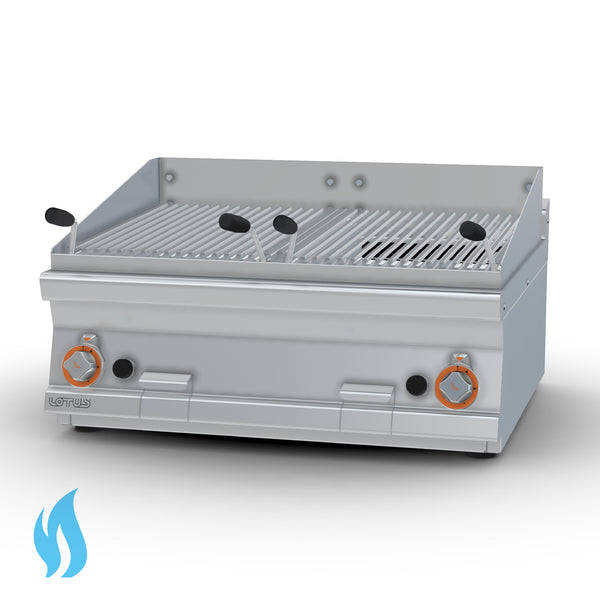 LOTUS σχαριέρα αερίου επιτραπέζια διπλή 80 cm 18 kW CWT-78G