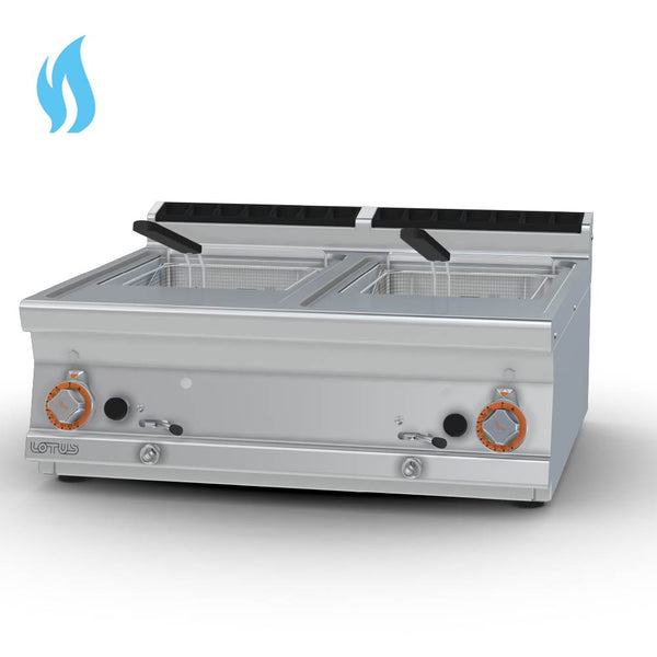 LOTUS φριτέζα αερίου διπλή 13+13 L F2/13T-78G