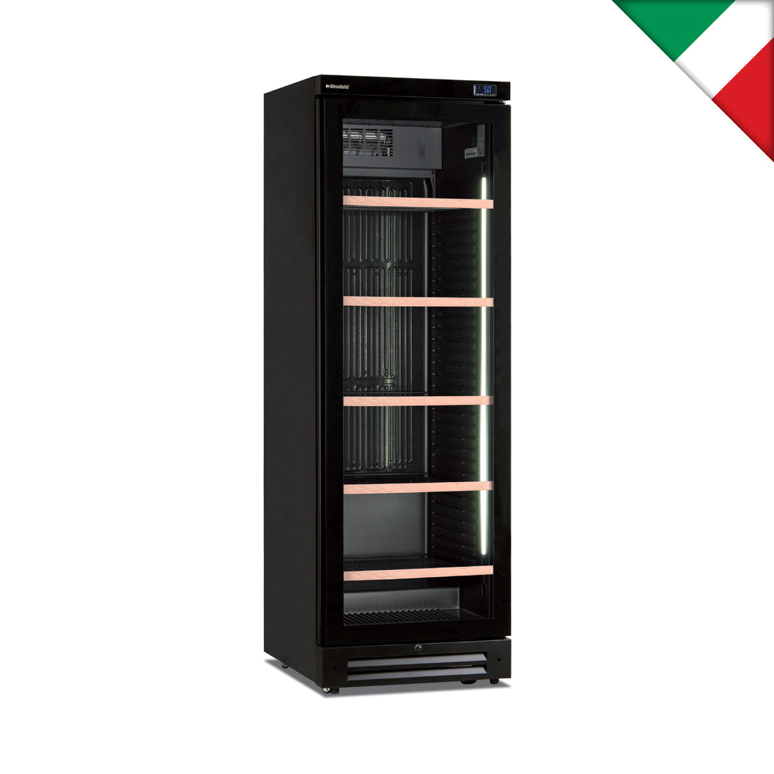 KLIMAITALIA βιτρίνα κρασιών μαύρη 360 L ICOOL 401W BLACK
