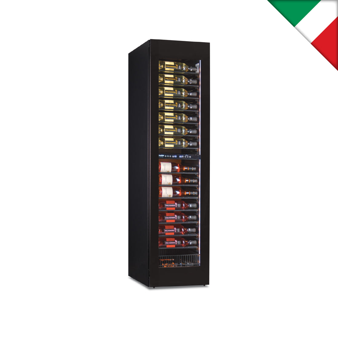 KLIMAITALIA βιτρίνα κρασιών 2 θερμοκρασιών στενή 385 L SLIM WINE SW 105 2TB