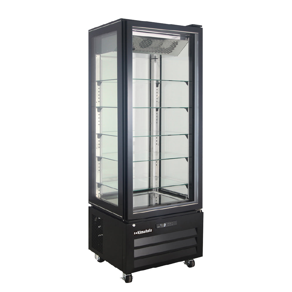 KLIMAITALIA ψυγείο βιτρίνα πανοραμική μαύρη 340 L VICTORIA 65 NFP BLACK