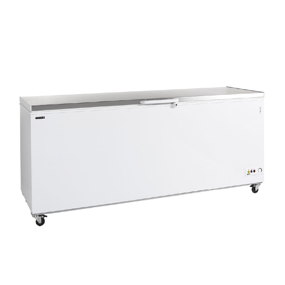 TEFCOLD καταψύκτης μπαούλο με inox καπάκι 675 L CF700S SL
