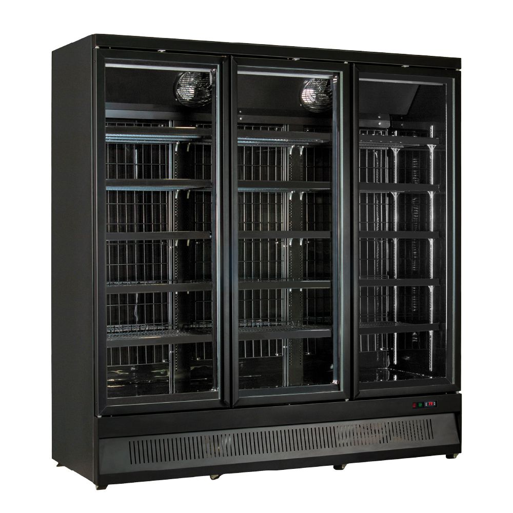 KLIMAITALIA ψυγείο βιτρίνα συντήρησης τρίπορτη 1530 L MR 188 TN3 Μαύρο
