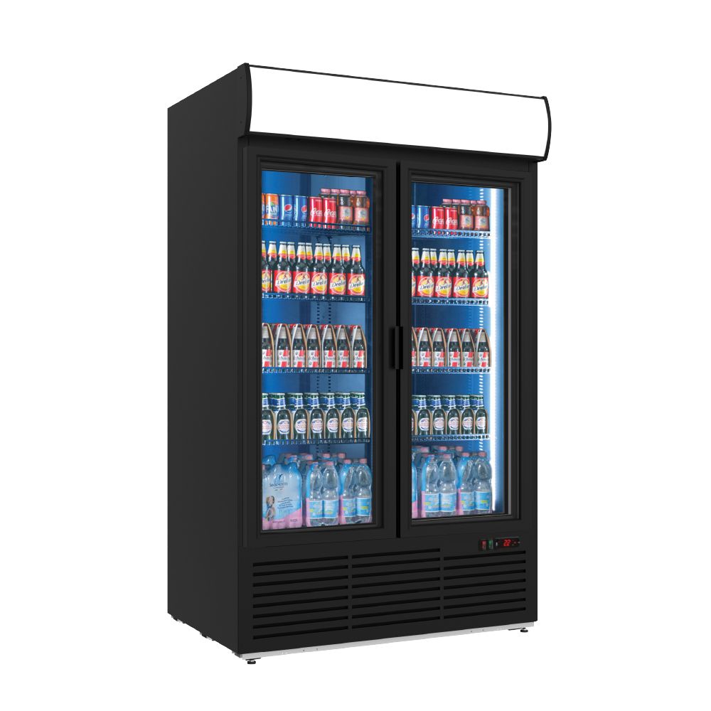 METALFRIO ψυγείο βιτρίνα αναψυκτικών δίπορτη 1065 L S1300 SC TD SLIM BLACK