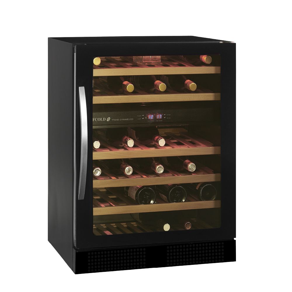 TEFCOLD βιτρίνα κρασιών 2 θερμοκρασιών frameless 46 φιαλών TFW200-2F