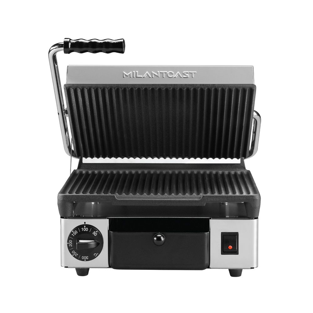 MILANTOAST τοστιέρα μονή ραβδωτή πάνω-κάτω 16000