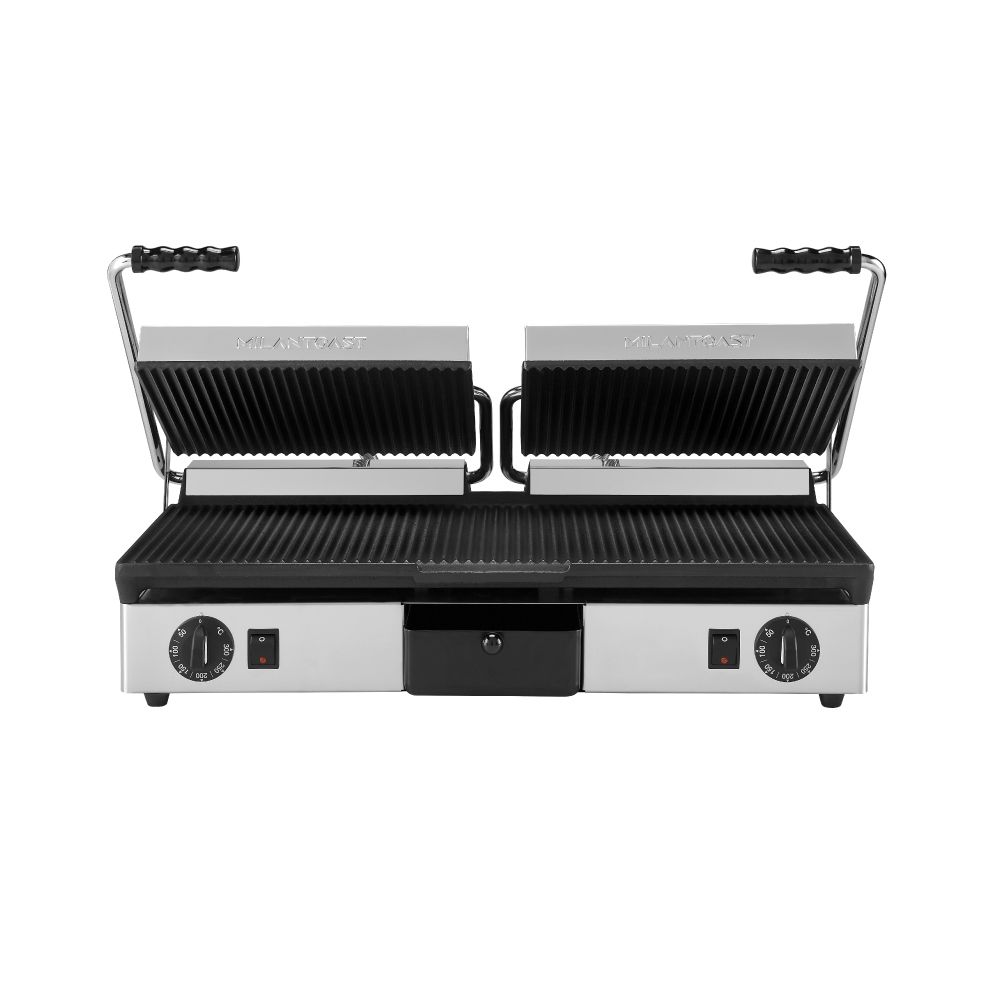 MILANTOAST τοστιέρα διπλή 61x25 cm 16050 Ραβδωτή πάνω-κάτω