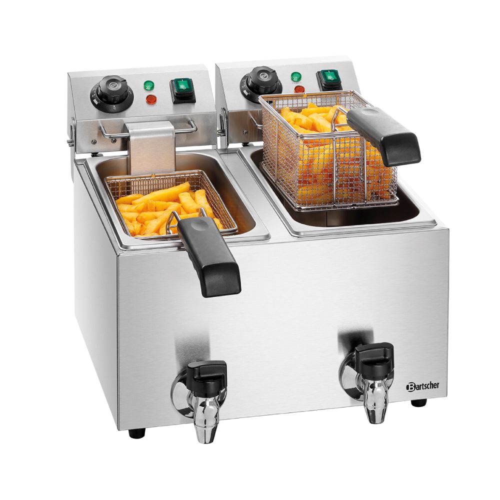 BARTSCHER φριτέζα ηλεκτρική διπλή 4+4 L με βρυσάκια SNACK II PLUS A162821E