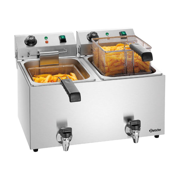 BARTSCHER φριτέζα ηλεκτρική διπλή 9+9 L με βρυσάκια SNACK IV PLUS A162824E